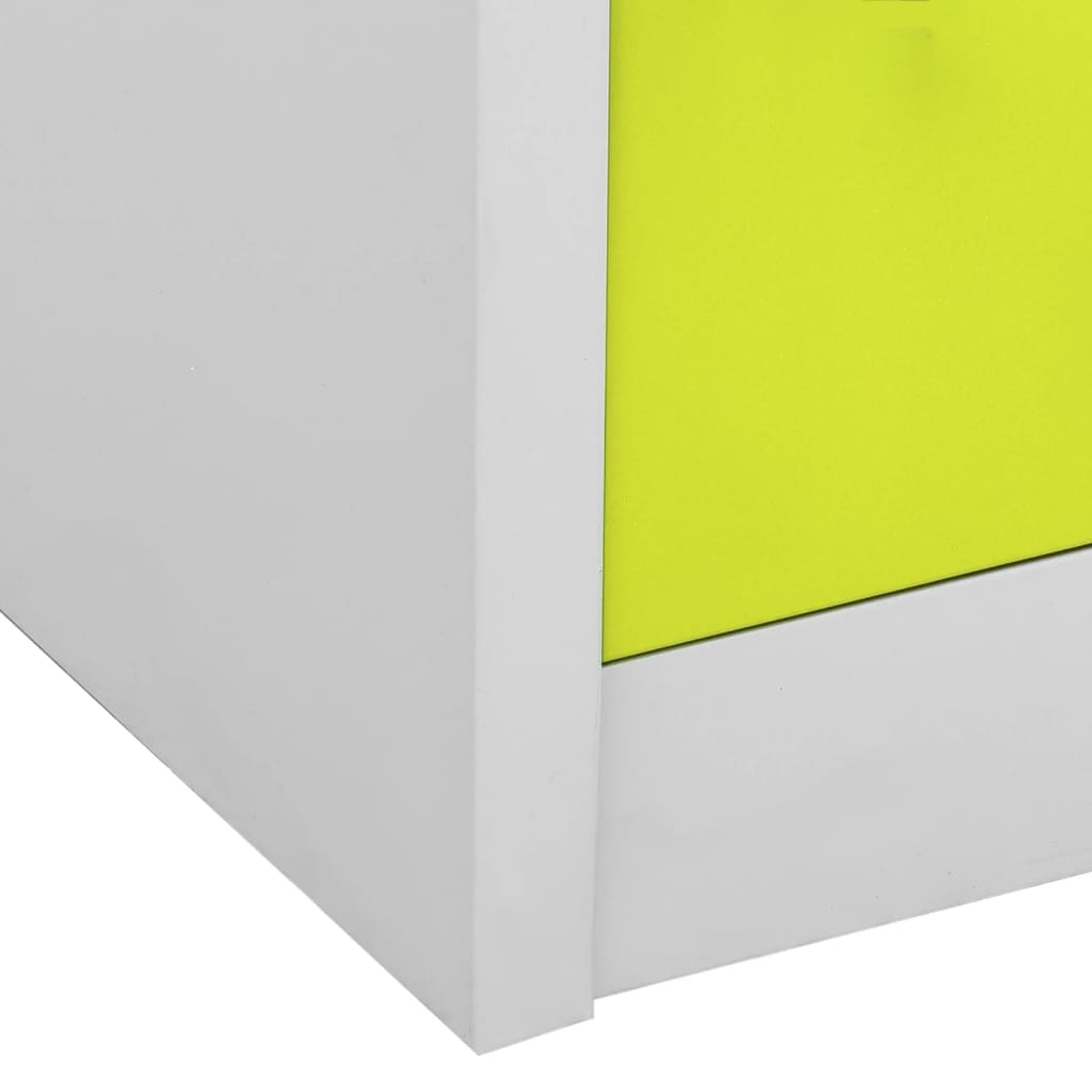 vidaXL Cacifos 2 pcs 90x45x92,5 cm aço cinzento-claro e verde