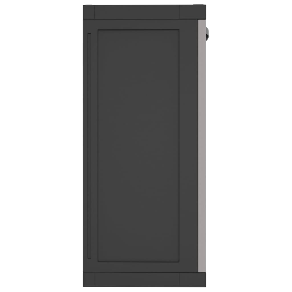 vidaXL Móvel de arrumação para exterior 65x37x85 PP cinzento e preto