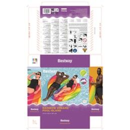 Bestway|Bestway Ilha Flutuante Inflável Arco-íris 175x163 cm Praia e Piscina 43722