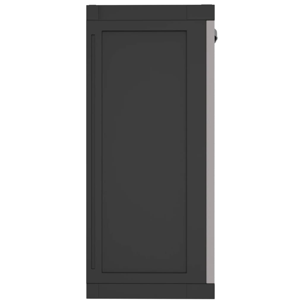 vidaXL Móvel de arrumação para exterior 97x37x85 PP cinzento e preto