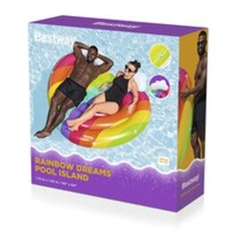 Bestway|Bestway Ilha Flutuante Inflável Arco-íris 175x163 cm Praia e Piscina 43722