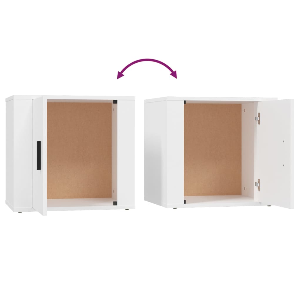 vidaXL Mesas de cabeceira 2 pcs 50x39x47 cm branco