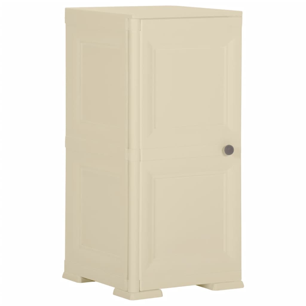 vidaXL Armário de plástico 40x43x85,5 cm design de madeira branco nata