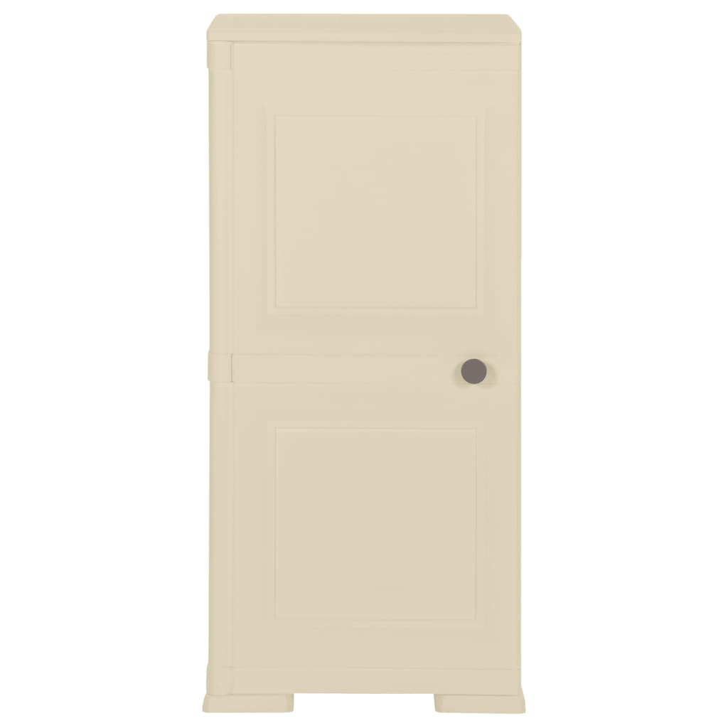 vidaXL Armário de plástico 40x43x85,5 cm design de madeira branco nata