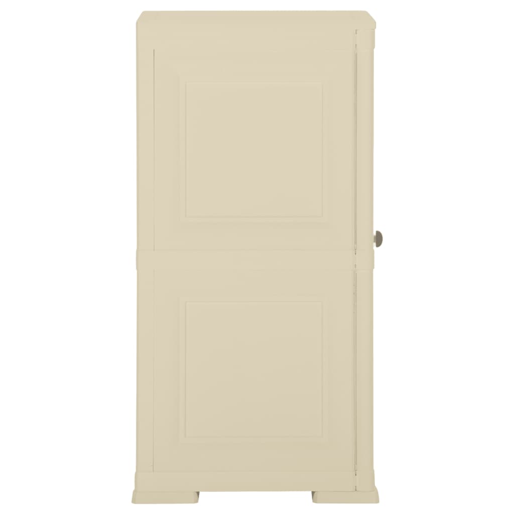 vidaXL Armário de plástico 40x43x85,5 cm design de madeira branco nata