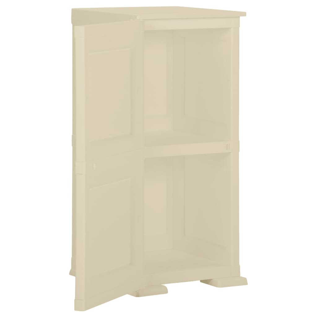 vidaXL Armário de plástico 40x43x85,5 cm design de madeira branco nata