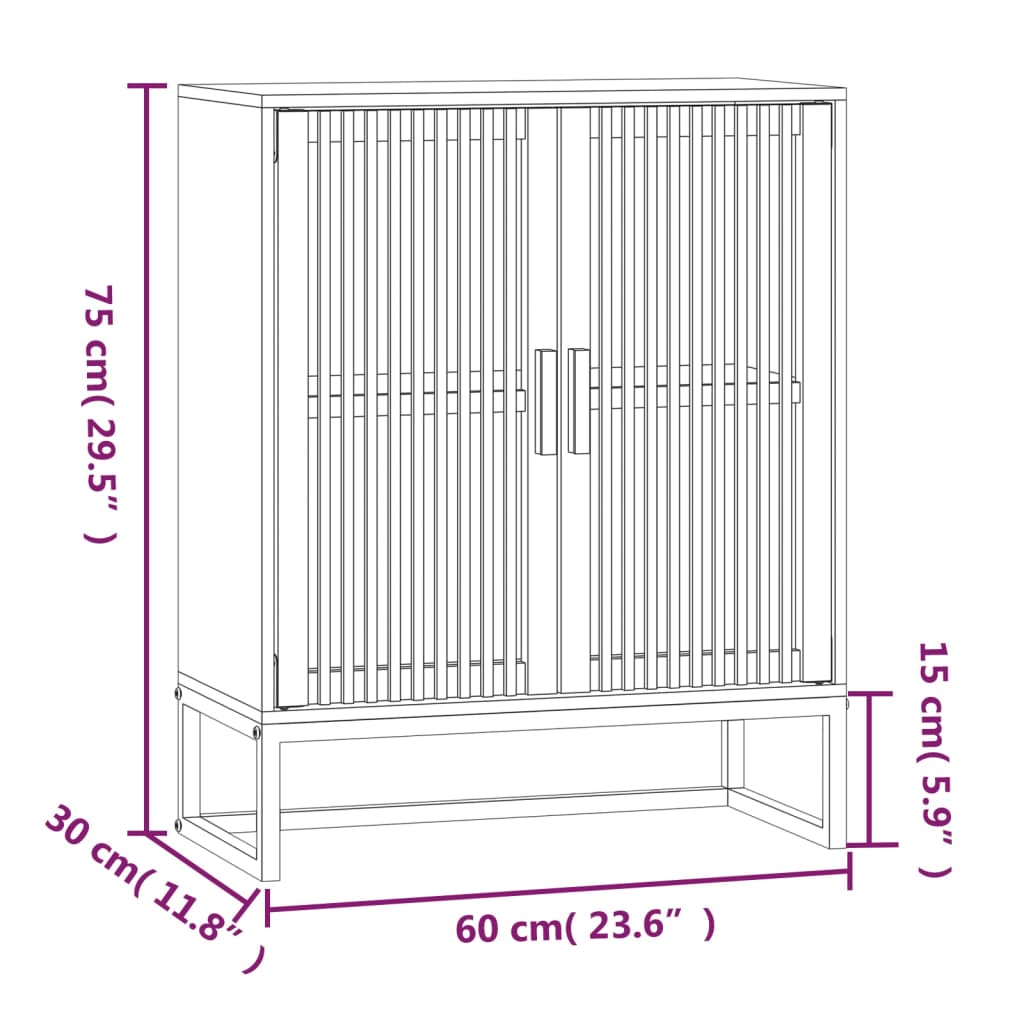 vidaXL Aparador 60x30x75 cm derivados de madeira branco