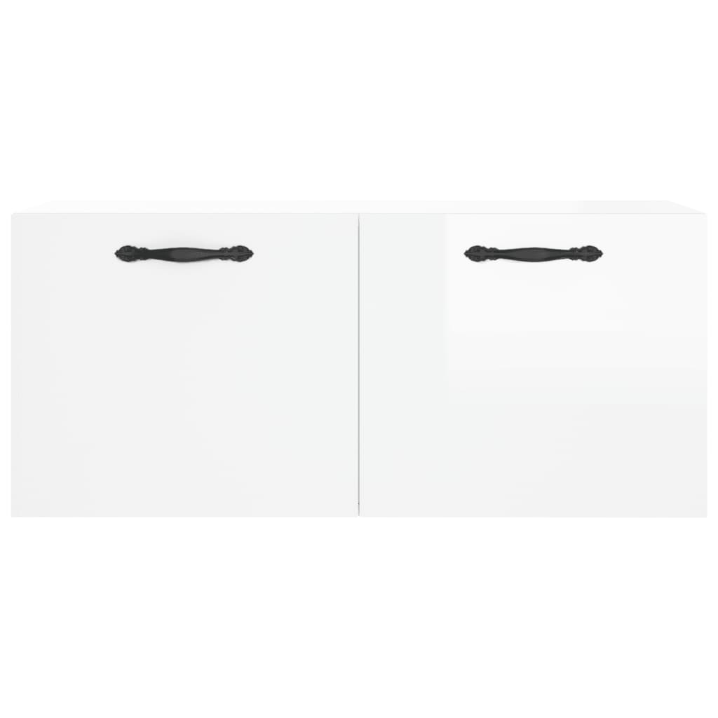 vidaXL Armário de parede 80x36,5x35 cm deriv. madeira branco brilhante