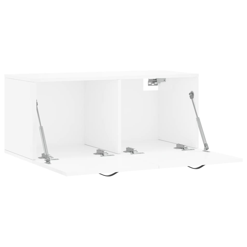 vidaXL Armário de parede 80x36,5x35 cm deriv. madeira branco brilhante