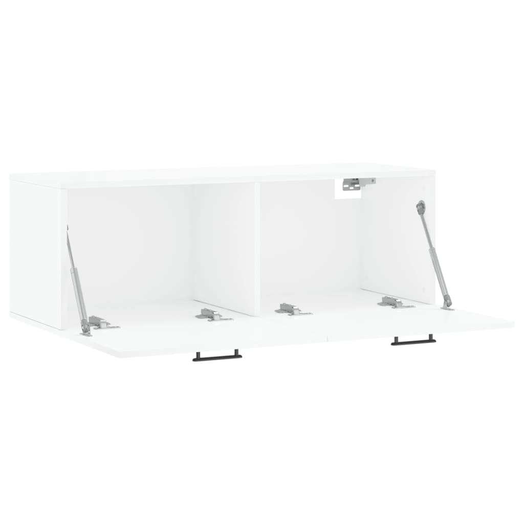 vidaXL Armário parede 100x36,5x35 cm deriv. madeira branco brilhante