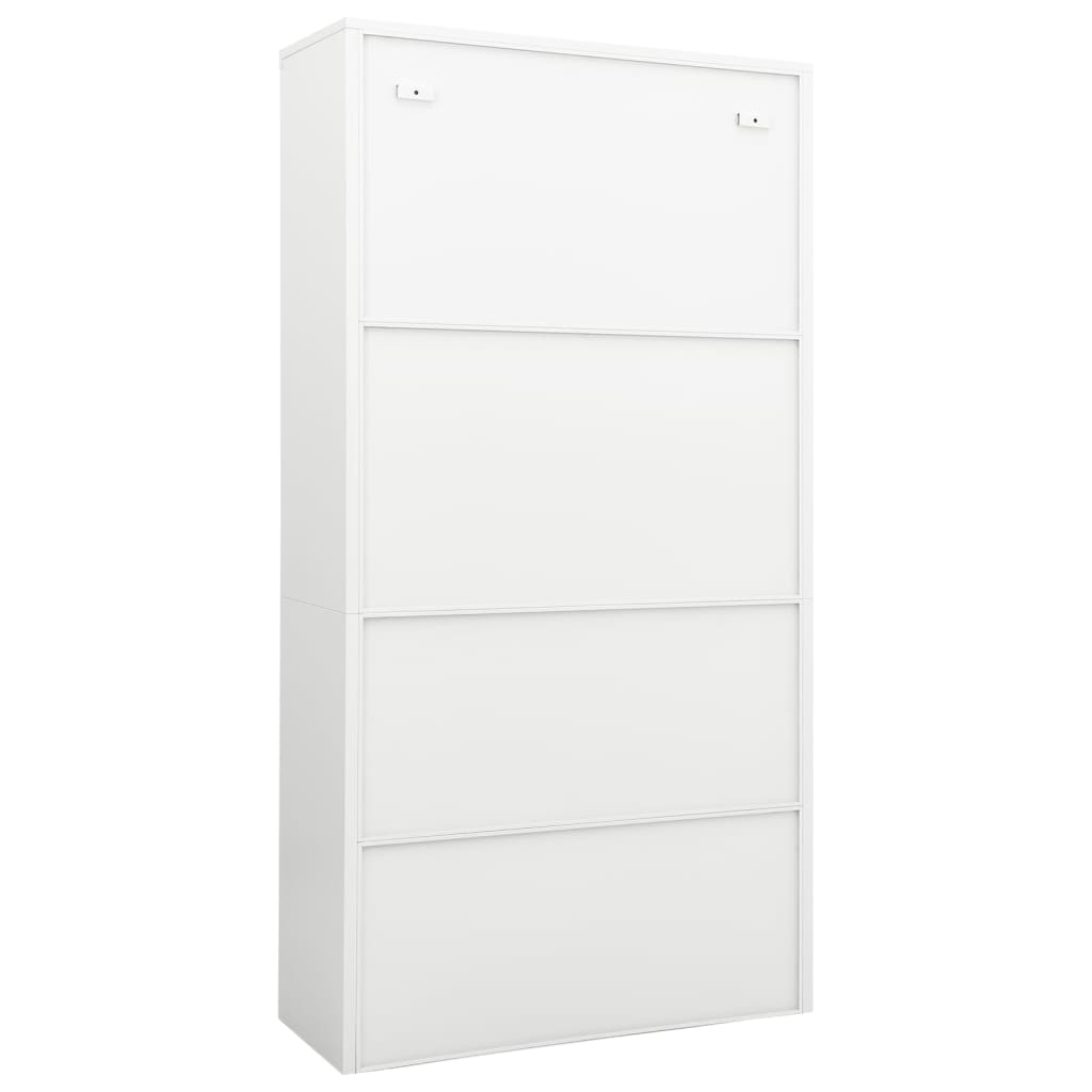 vidaXL Armário de escritório 90x40x180 cm aço branco