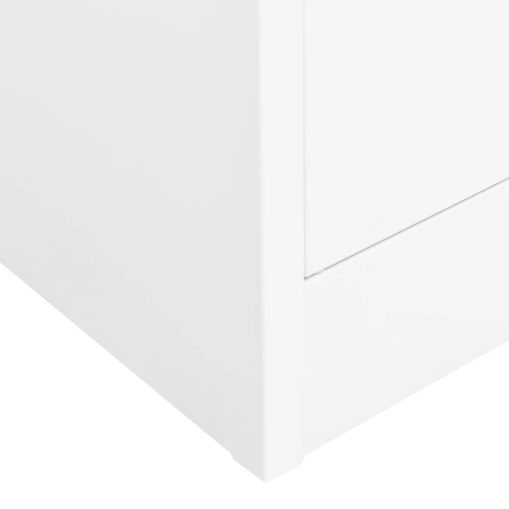 vidaXL Armário de escritório 90x40x180 cm aço branco