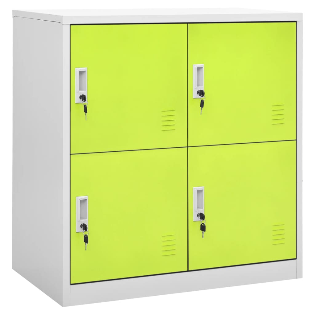 vidaXL Cacifo 90x45x92,5 cm aço cinzento-claro e verde