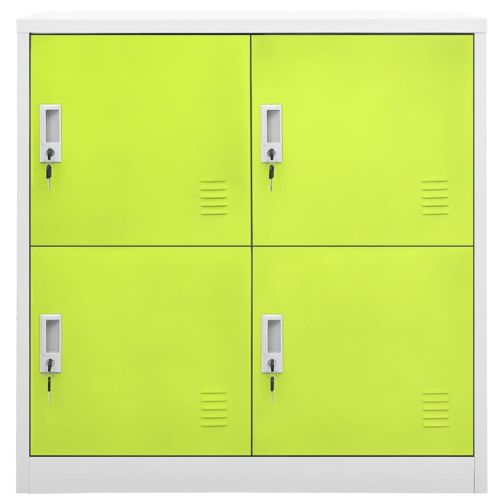 vidaXL Cacifo 90x45x92,5 cm aço cinzento-claro e verde