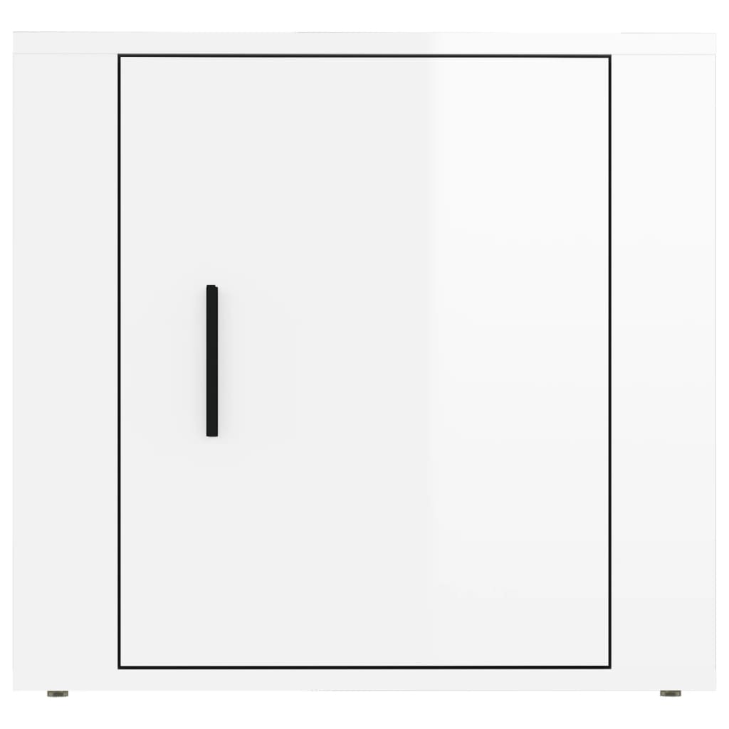 vidaXL Mesa de cabeceira 50x39x47 cm branco brilhante