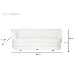 DKD Home Decor|Sofá DKD Home Decor Branco 193 x 92 x 79 cm