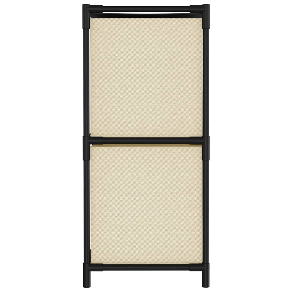 vidaXL Armário de arrumação com 4 cestos tecido 63x30x71 cm aço creme