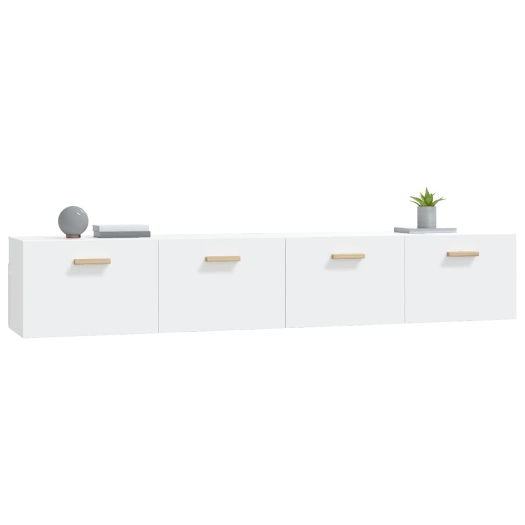 vidaXL Armários parede 2pcs 100x36,5x35 cm derivados de madeira branco