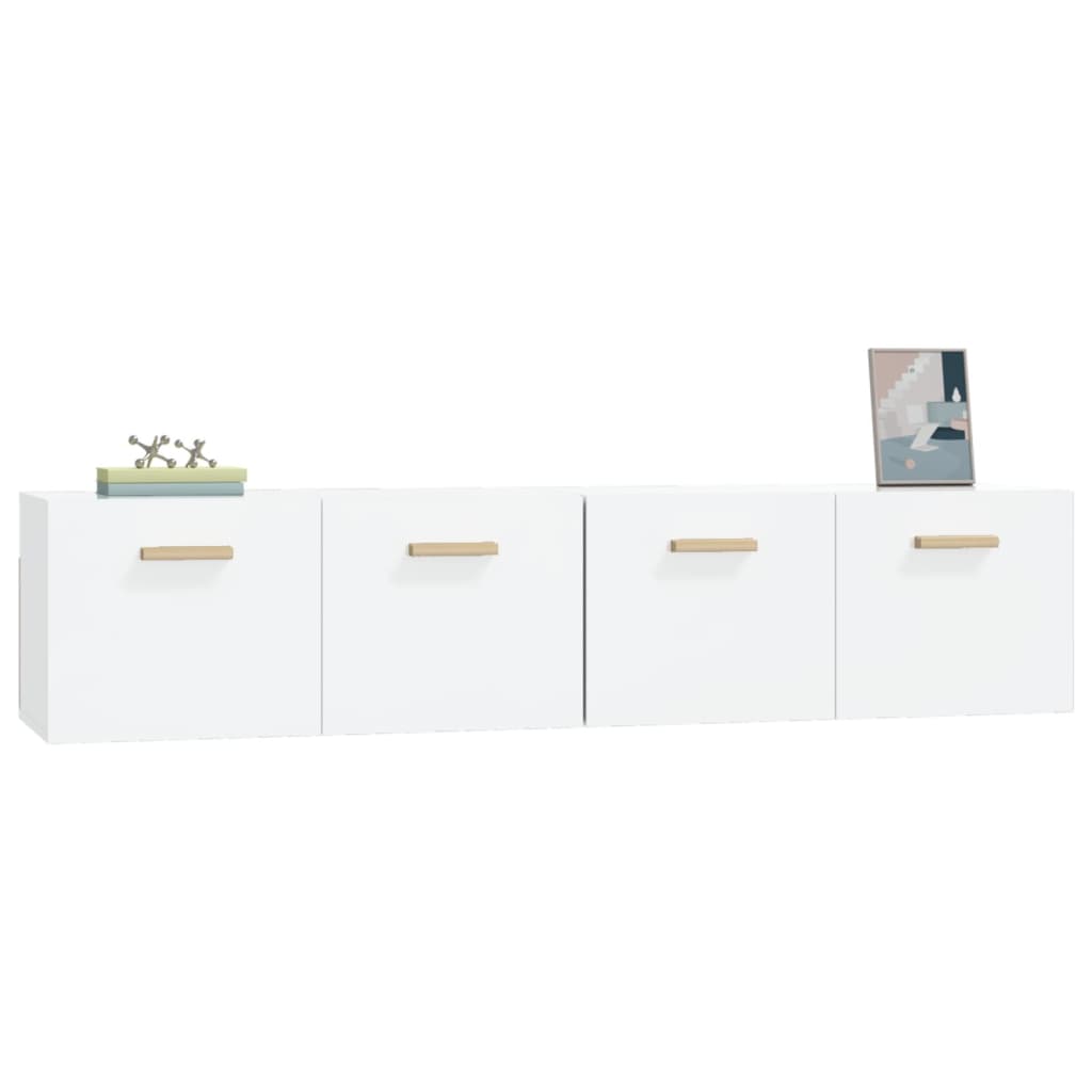 vidaXL Armários parede 2pcs 80x35x36,5 cm madeira branco brilhante