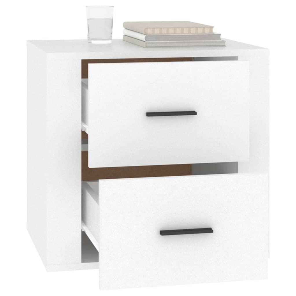 vidaXL Mesa de cabeceira 50x39x47 cm branco