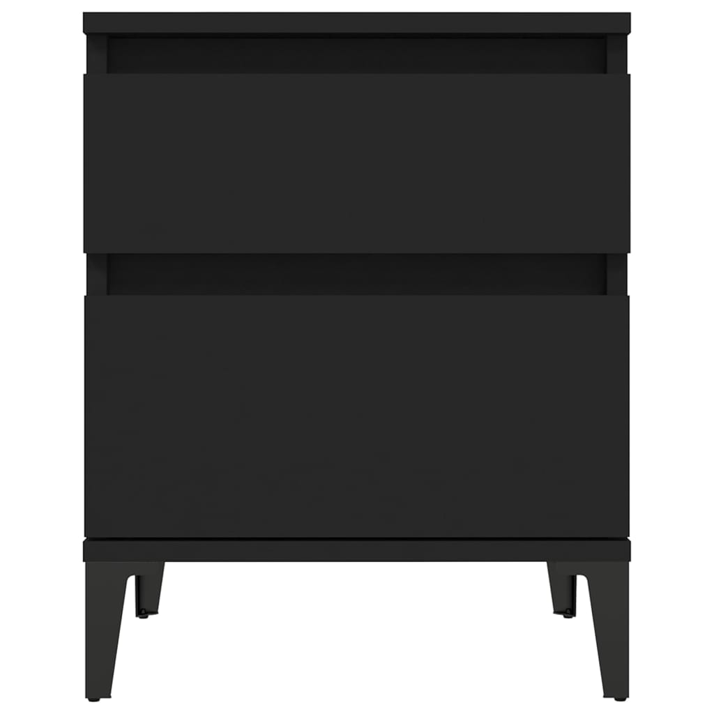 vidaXL Mesa de cabeceira 40x35x50 cm preto