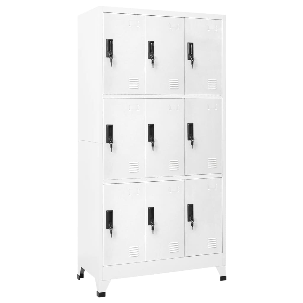 vidaXL Cacifo aço 90x45x180 cm branco