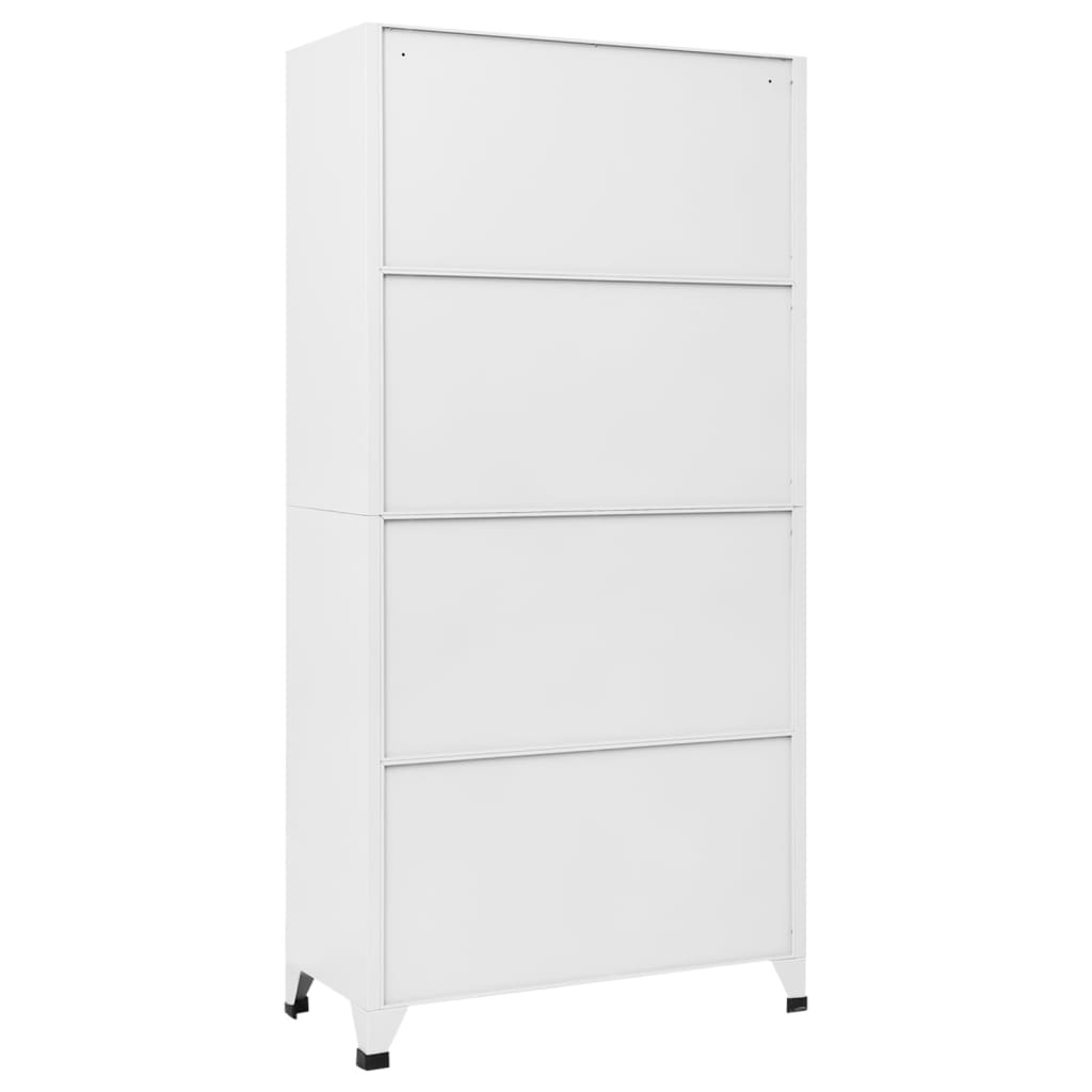 vidaXL Cacifo aço 90x45x180 cm branco