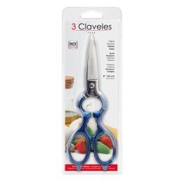 3 Claveles|Tesoura de Cozinha 3 Claveles 8" Aço inoxidável Azul Multiusos