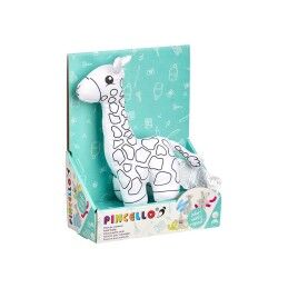 Pincello|Peluche para colorir Pincello ST448 Branco Preto Tecido 17 x 22 x 9 cm Girafa (8 Unidades)
