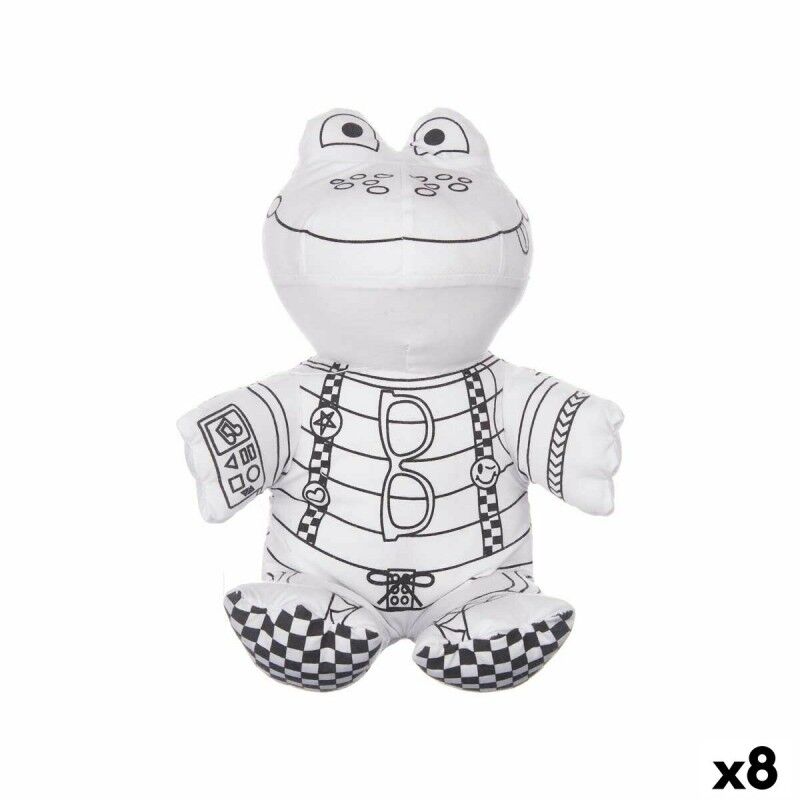 Pincello|Peluche para colorir Pincello ST342 Branco Preto Tecido 16 x 18 x 13 cm Rã (8 Unidades) Pincello|Peluche para colorir Pincello ST342 Branco Preto Tecido 16 x 18 x 13 cm Rã (8 Unidades)