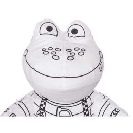 Pincello|Peluche para colorir Pincello ST342 Branco Preto Tecido 16 x 18 x 13 cm Rã (8 Unidades)