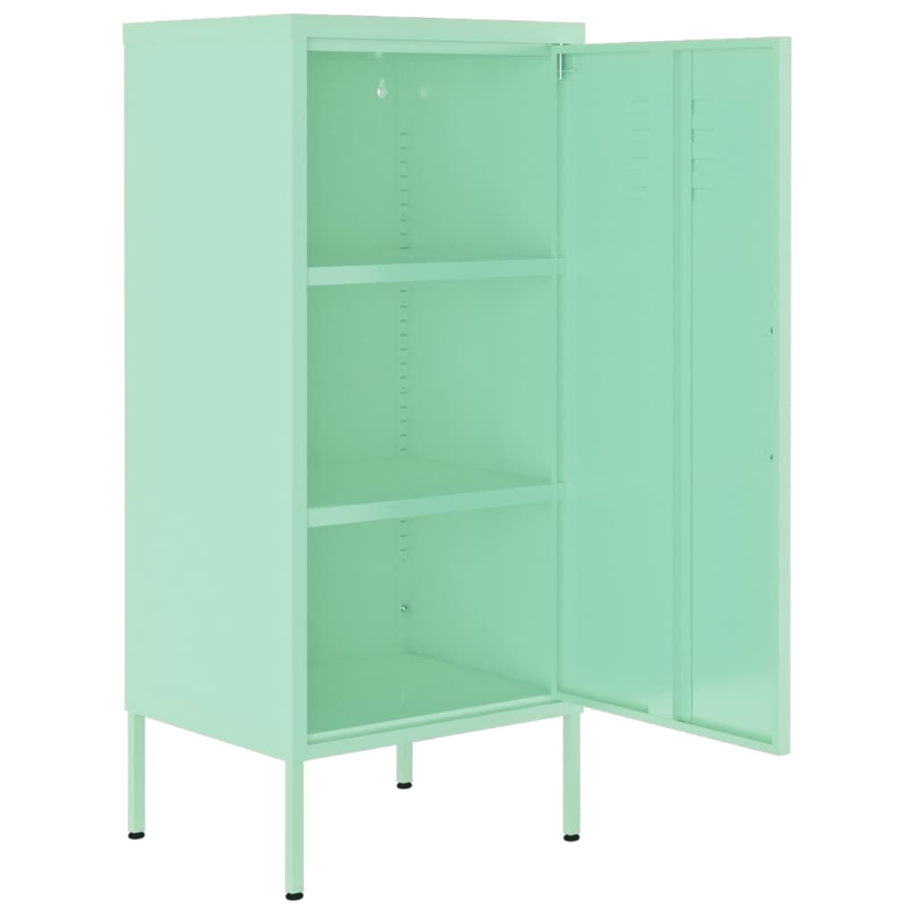 vidaXL Armário de arrumação aço 42,5x35x101,5 cm verde-hortelã