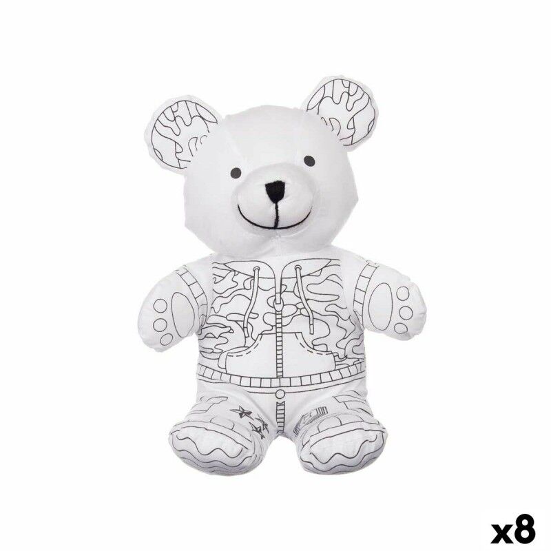 Pincello|Peluche para colorir Pincello ST339 Branco Preto Tecido 17 x 21 x 12 cm Urso (8 Unidades) Pincello|Peluche para colorir Pincello ST339 Branco Preto Tecido 17 x 21 x 12 cm Urso (8 Unidades)