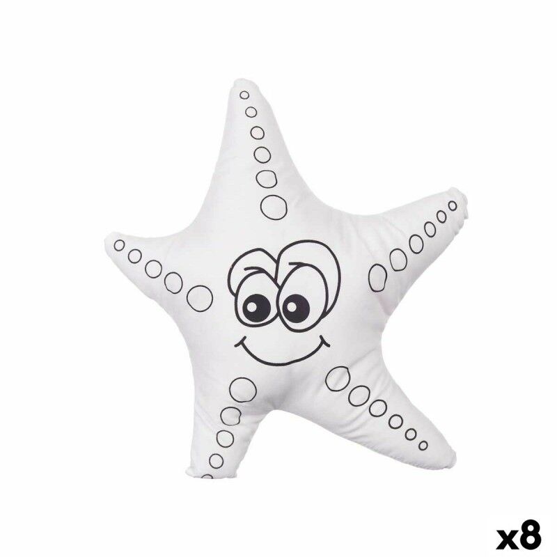Pincello|Peluche para colorir Pincello ST371 Branco Preto Tecido 26 x 26 x 8 cm Estrela do mar (8 Unidades) Pincello|Peluche para colorir Pincello ST371 Branco Preto Tecido 26 x 26 x 8 cm Estrela do mar (8 Unidades)