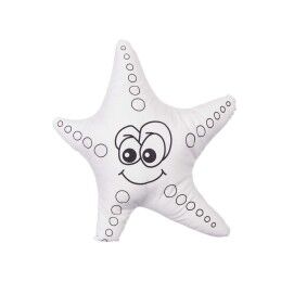 Pincello|Peluche para colorir Pincello ST371 Branco Preto Tecido 26 x 26 x 8 cm Estrela do mar (8 Unidades)