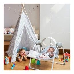 Chicco|Cadeira de baloiço Chicco Relax & Play Swing Cinzento Branco
