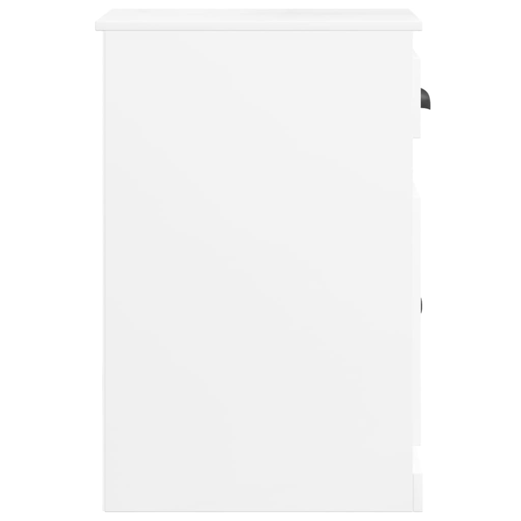 vidaXL Armário apoio gaveta 40x50x75cm deriv. madeira branco brilhante