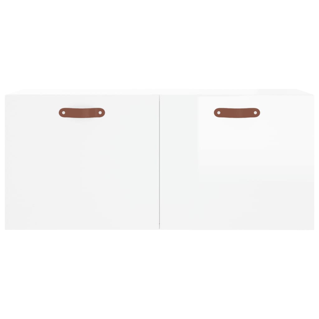 vidaXL Armário de parede 80x36,5x35 cm deriv. madeira branco brilhante