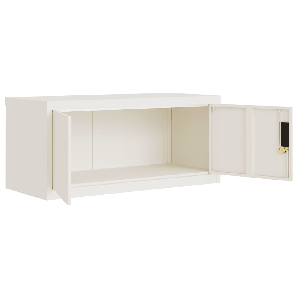 vidaXL Arquivador 90x40x110 cm aço branco