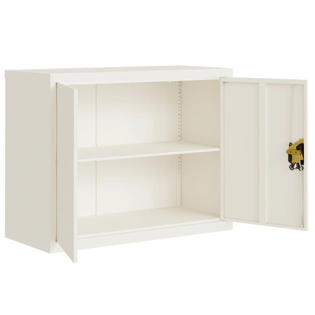 vidaXL Arquivador 90x40x110 cm aço branco