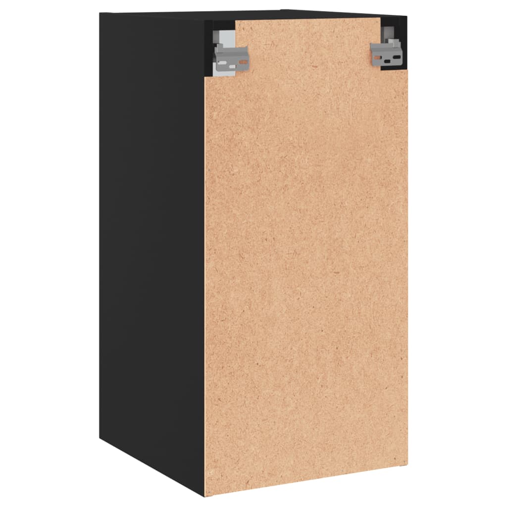 vidaXL Armário de parede c/ portas de vidro 35x37x68,5 cm preto