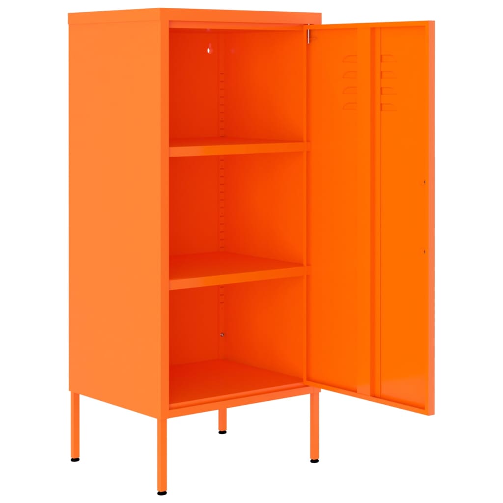 vidaXL Armário de arrumação aço 42,5x35x101,5 cm laranja