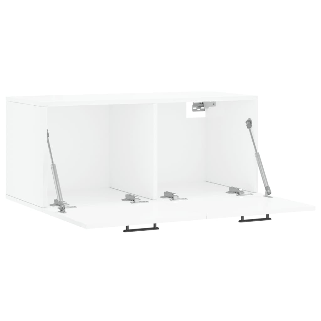 vidaXL Armário de parede 80x36,5x35 cm deriv. madeira branco brilhante