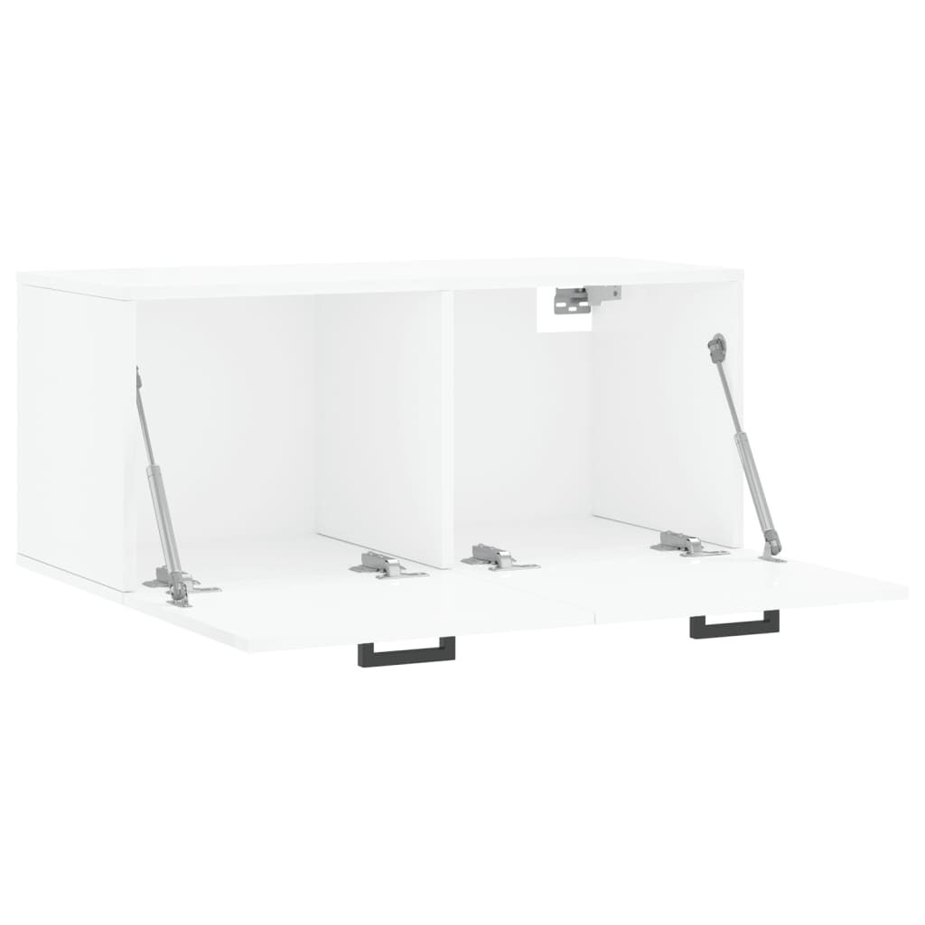 vidaXL Armário de parede 80x36,5x35 cm deriv. madeira branco brilhante