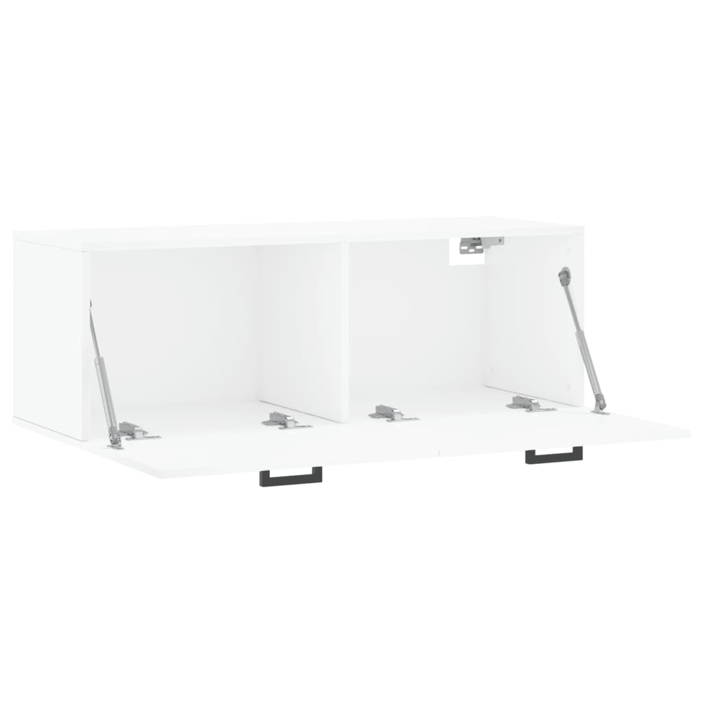 vidaXL Armário parede 100x36,5x35 cm deriv. madeira branco brilhante