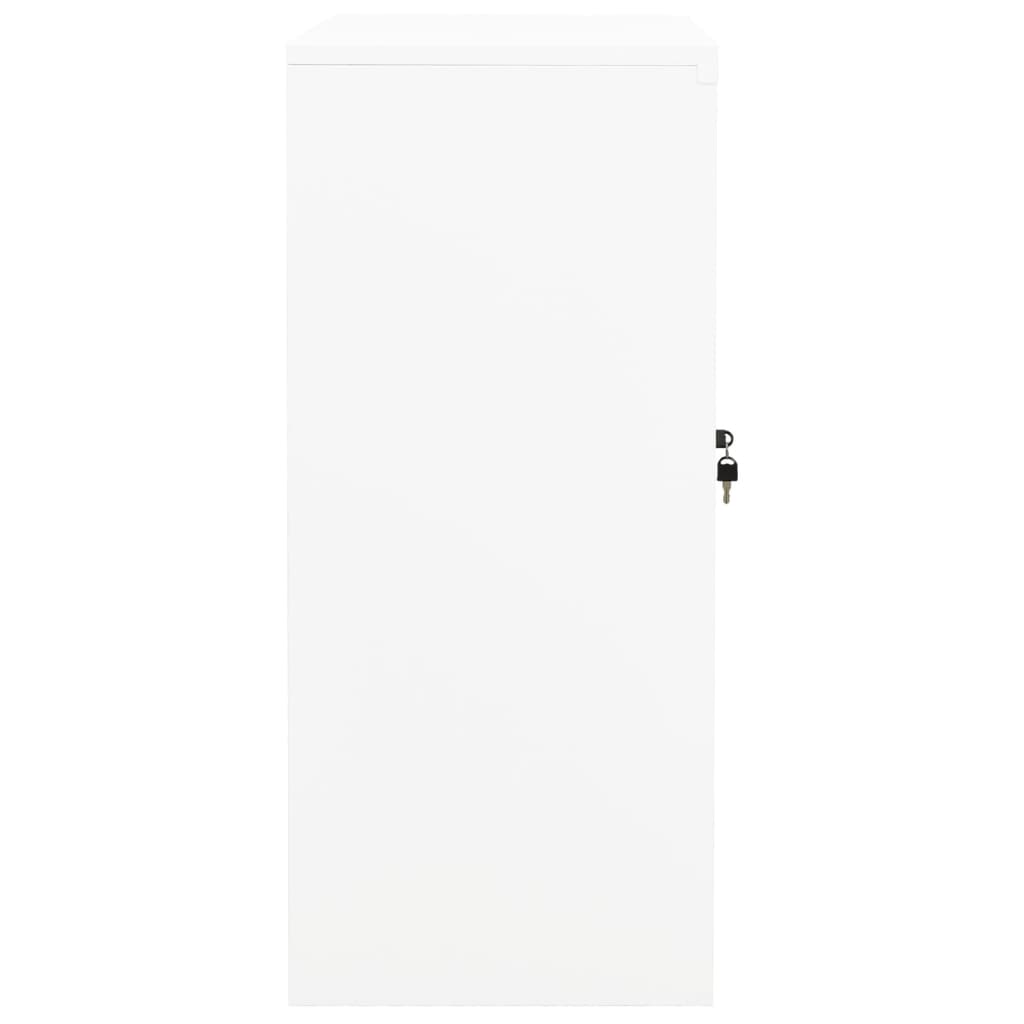 vidaXL Armário de escritório 90x40x90 cm aço branco