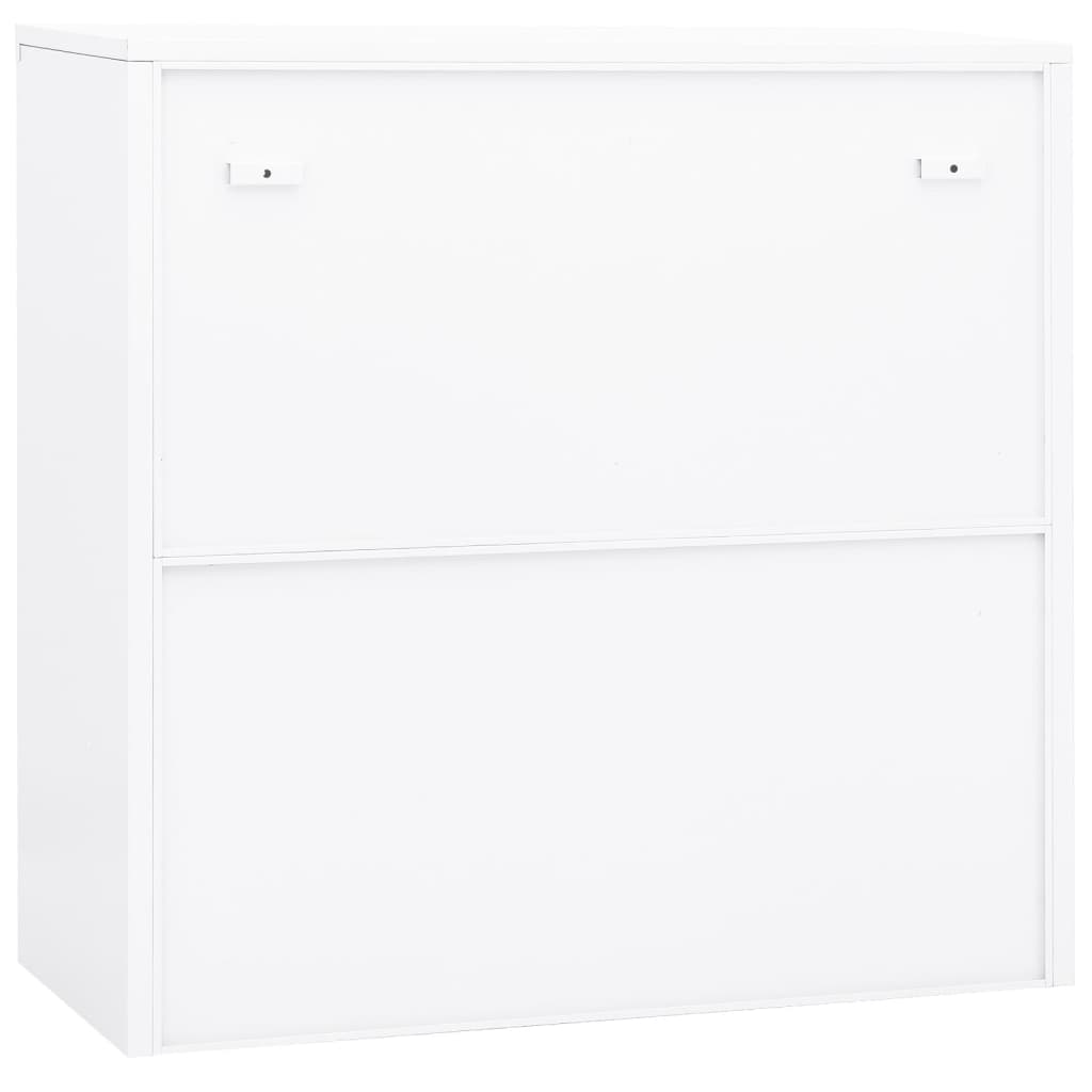 vidaXL Armário de escritório 90x40x90 cm aço branco