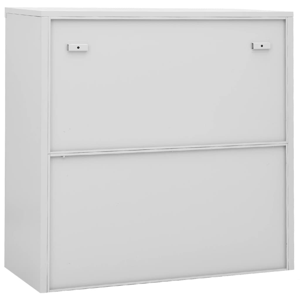 vidaXL Armário escritório porta deslizante 90x40x90 cm aço cinza-claro