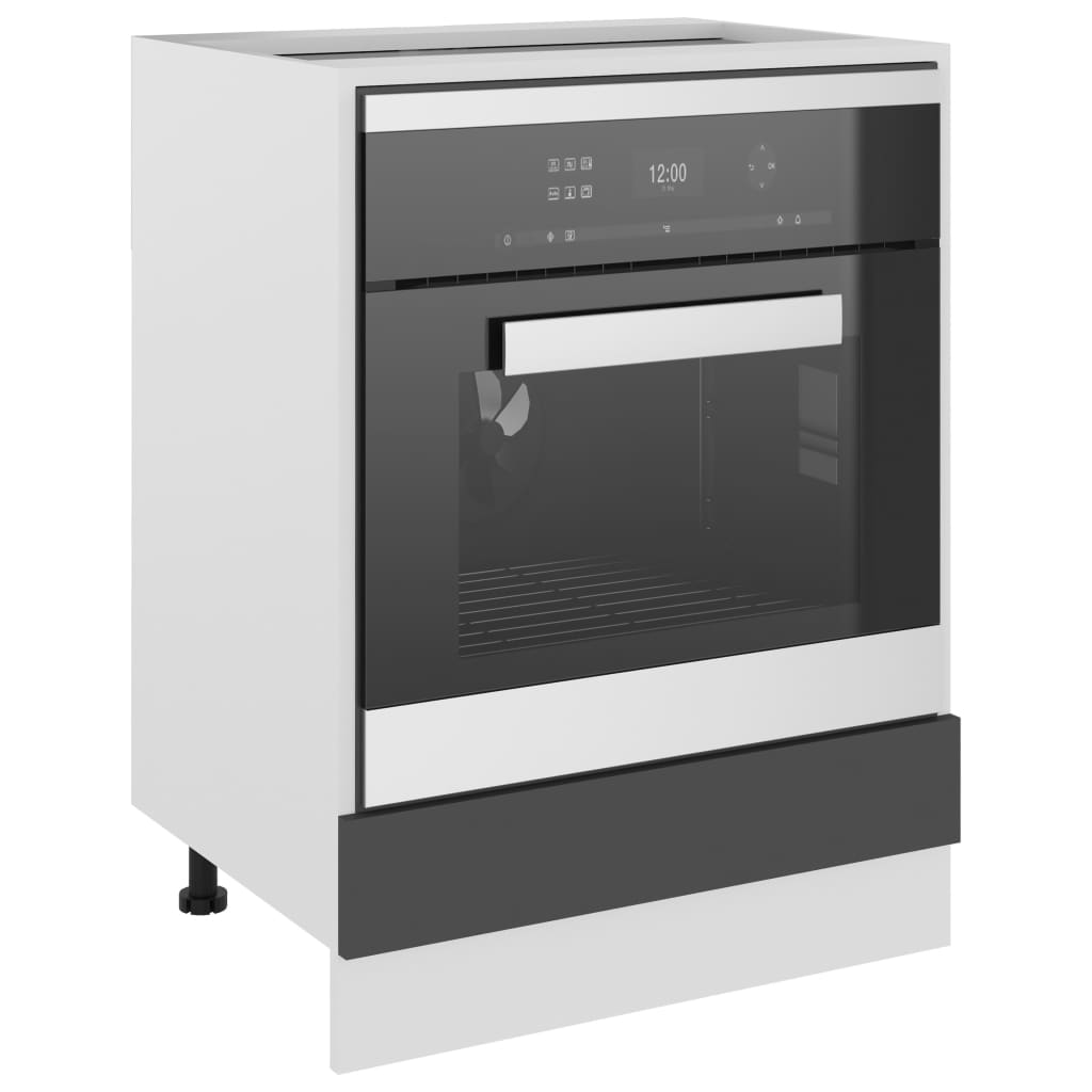 vidaXL Armário para forno 60x46x81,5 cm derivados madeira cinzento