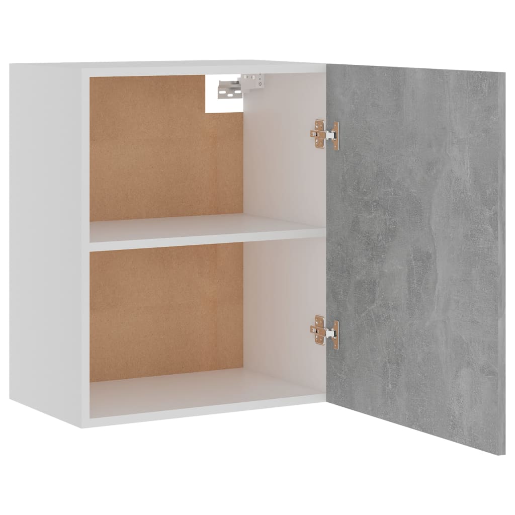 vidaXL Armários parede 2pcs 50x31x60cm derivados madeira cinza cimento